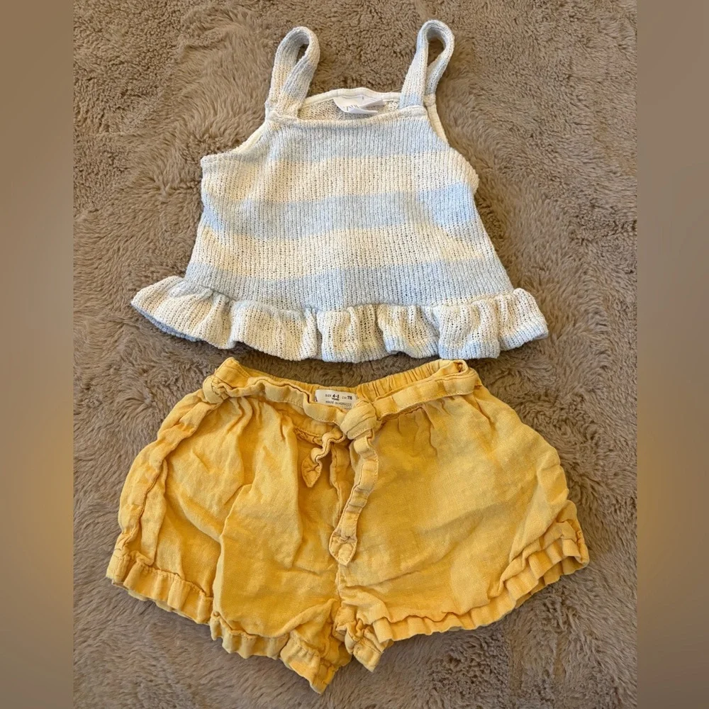 Zara two piece summer outfit, girls 4/5